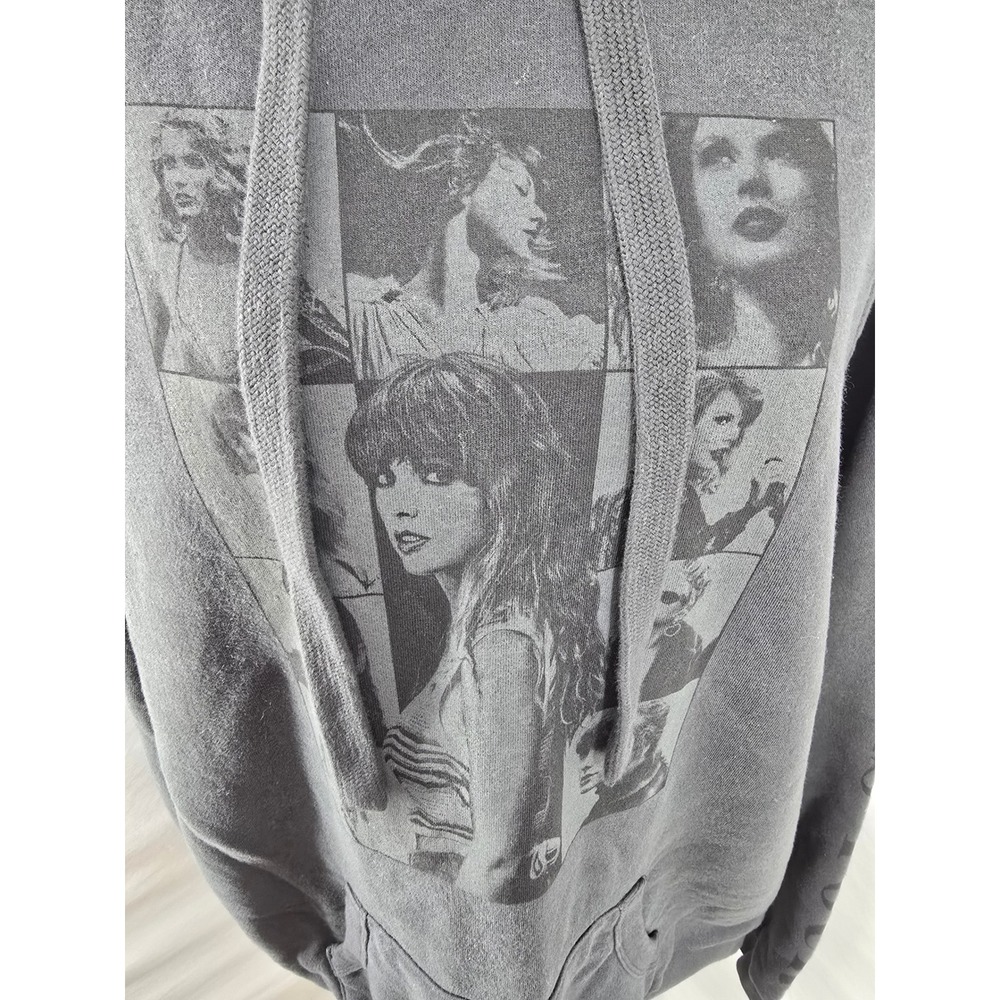 Taylor Swift The Eras Tour Hoodie Charcoal Gray Mineral Wash Concert Merch XL - Picture 2 of 6